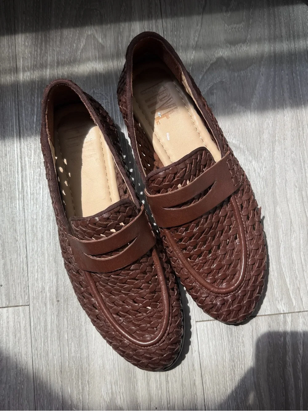 Frye Woven leather loafers